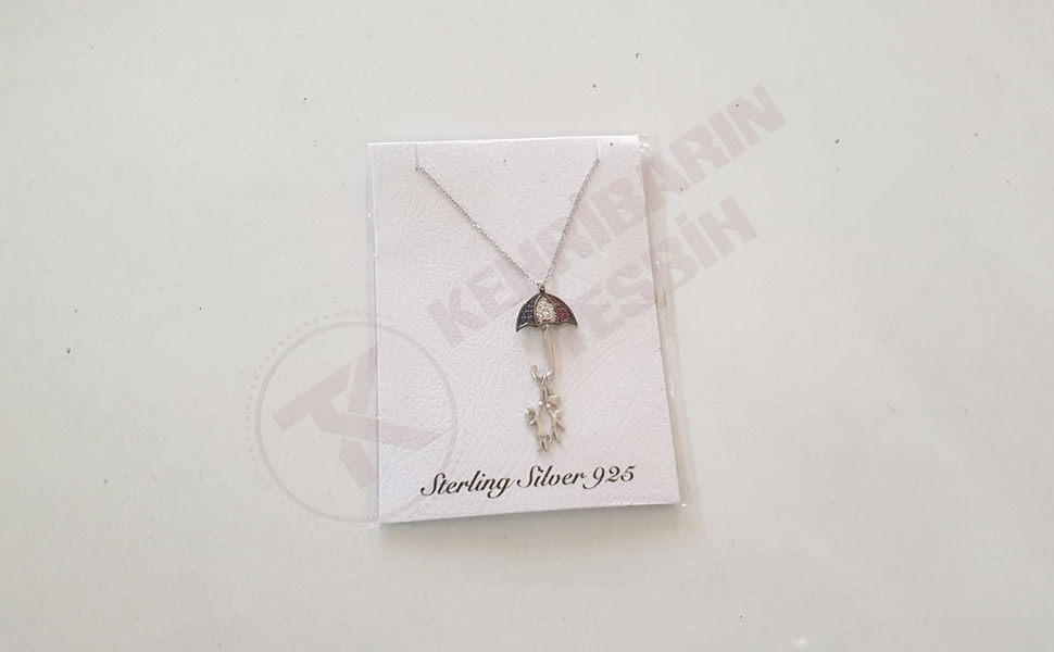 925 Ayar Şemsiyeli Gümüş Kolye