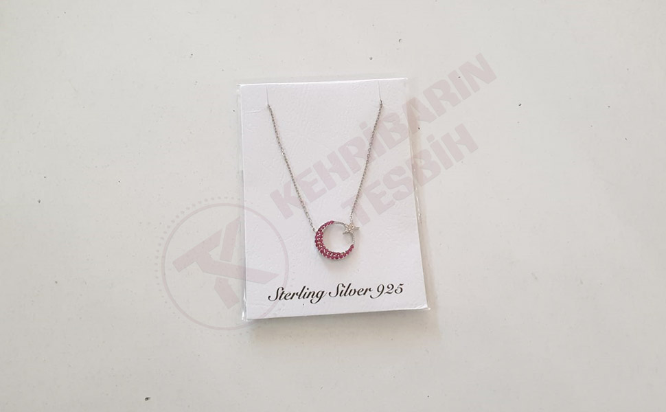 925 Ayar Ay Yıldız Gümüş Kolye